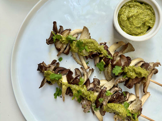 菇菇串燒 x 開心果酪梨叢林醬