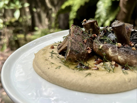 經典鷹嘴豆泥佐波特菇