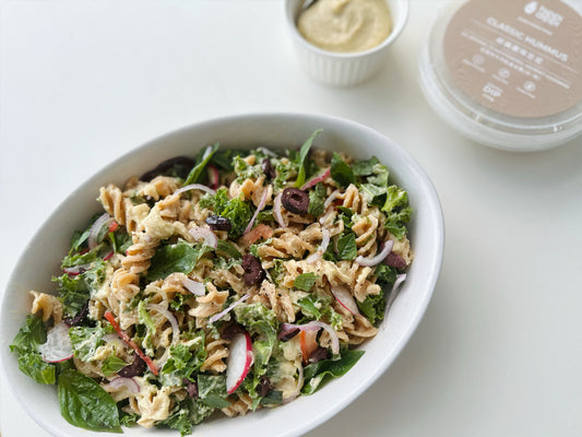 極速義大利麵沙拉佐鷹嘴豆泥醬汁